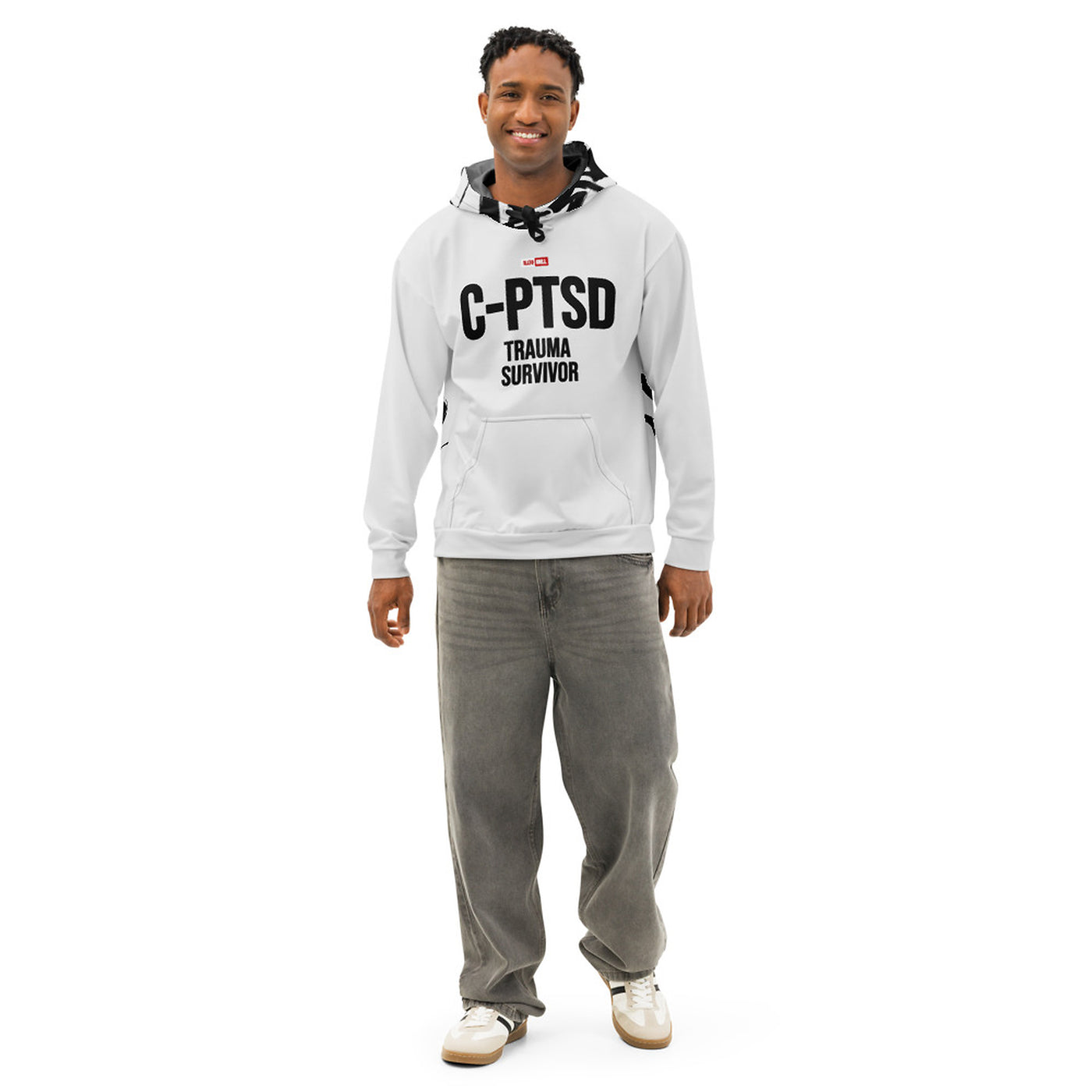ILLTOCHILL CPTSD awareness Complex Post-Traumatic Stress disorder gift Unisex cotton hoodie – Men's Front (Black)