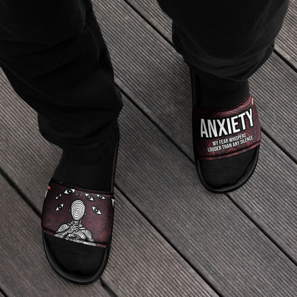 ILLTOCHILL Anxiety awareness gift Men’s slides – Men's Lifestyle Front