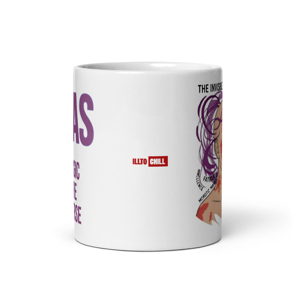 ILLTOCHILL MCAS awareness Mast cell activation syndrome gift White glossy mug – Default Front view