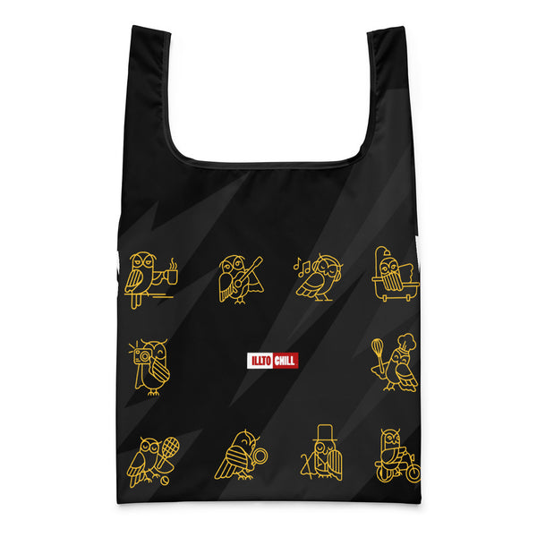 ILLTOCHILL Insomnia Night Owl  Shopping bag – Flat 2 Back (Illtochill Insomnia Night Owl Shopping Bag)