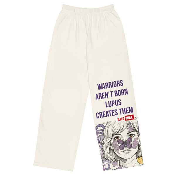 ILLTOCHILL Lupus Awareness Pants – Flat Front (White)