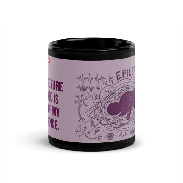 ILLTOCHILL Epilepsy awareness and support gift Black Glossy Mug – Flat Front