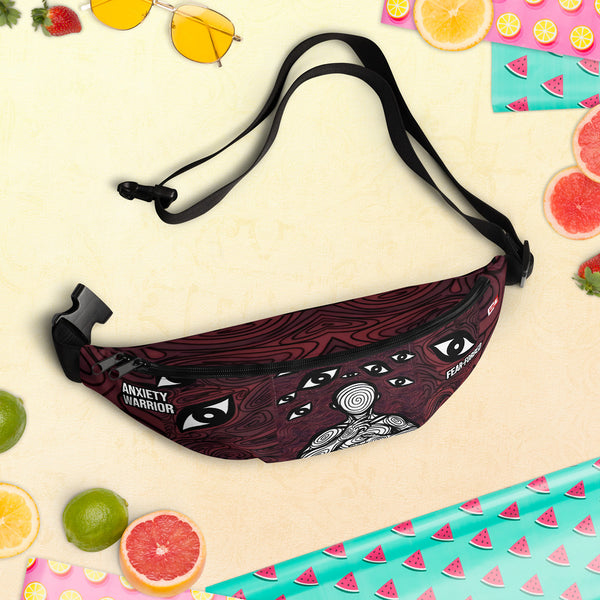 ILLTOCHILL Anxiety Awareness Fanny Pack – Spring/summer vibes Front (Black)