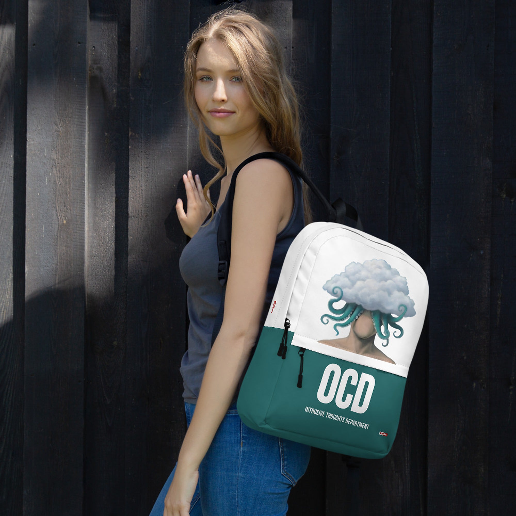 ILLTOCHILL OCD Awareness Backpack – Women's Lifestyle Right (Clear)