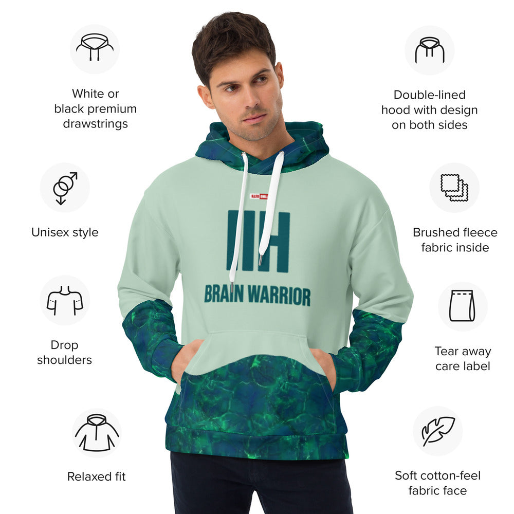 ILLTOCHILL IIH awareness Idiopathic Intracranial Hypertension support gift heavyweight Unisex Hoodie – Product specs Front (White)
