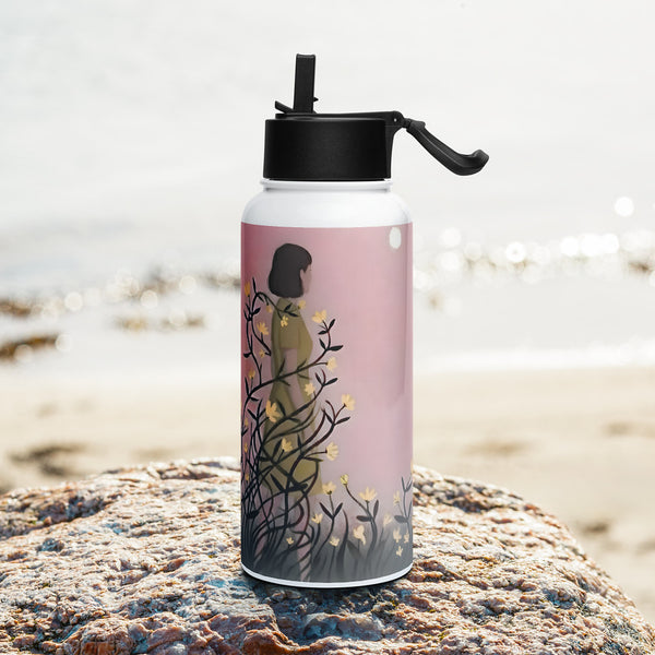 ILLTOCHILL Endometriosis awareness Endo warrior gift Stainless steel water bottle with a straw lid – Lifestyle 3 Left