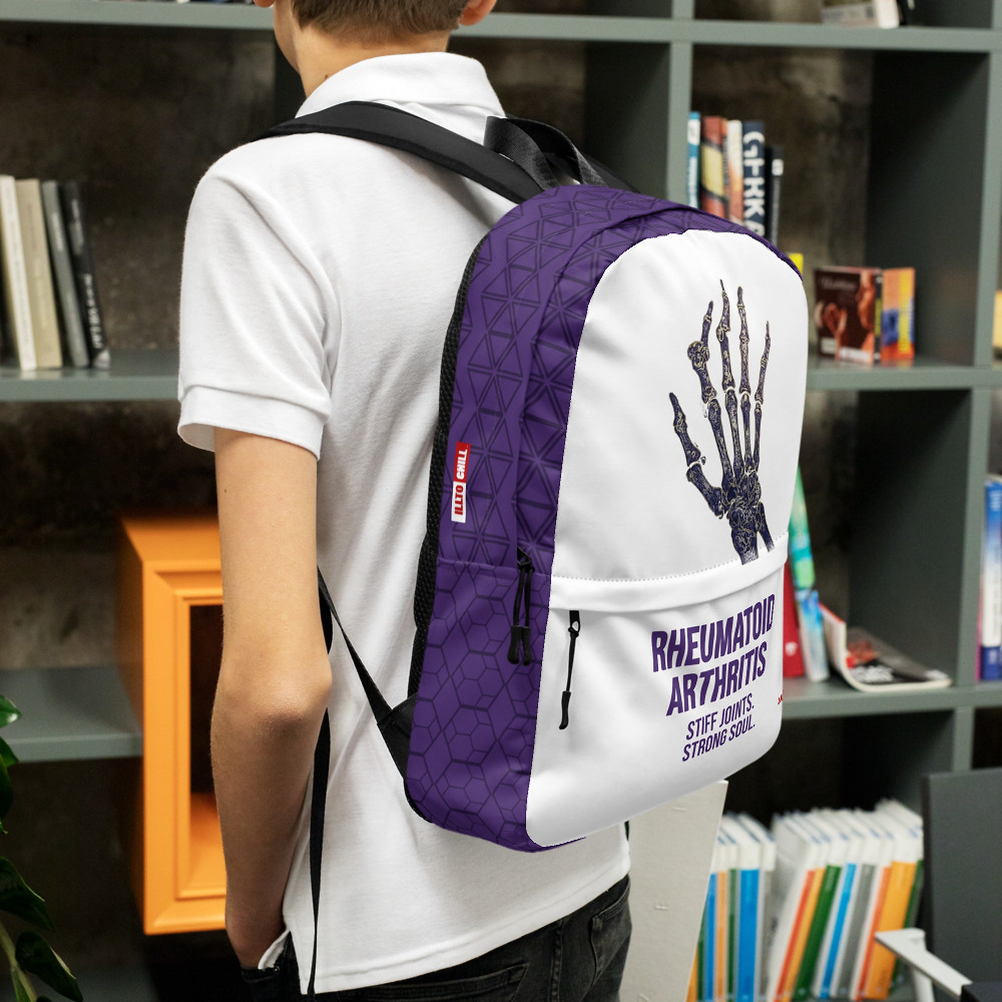 ILLTOCHILL RA Awareness Backpack – Lifestyle Left (Clear)