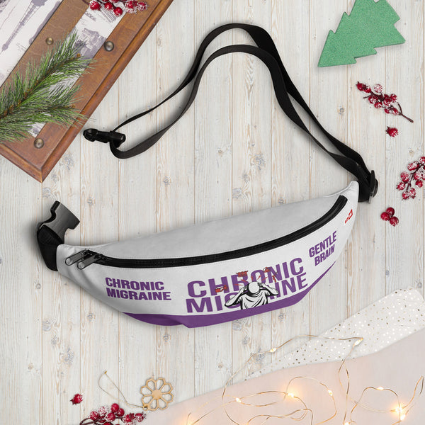 ILLTOCHILL Migraine Awareness Fanny Pack – Holiday season Front (Clear)