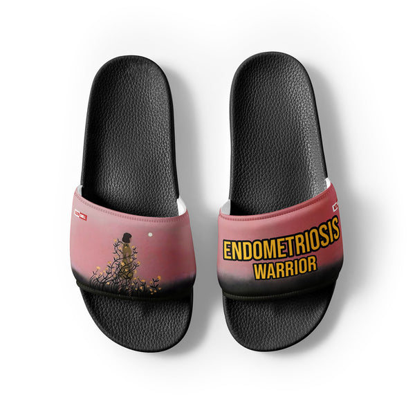 ILLTOCHILL Endometriosis awareness Endo support gift Men’s slides – Flat Front 2