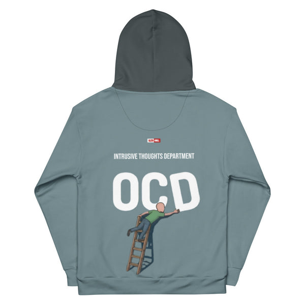 ILLTOCHILL OCD awareness Obsessive-Compulsive Disorder gift heavyweight Unisex Hoodie – Flat Back (Black)