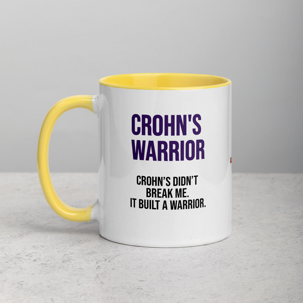 ILLTOCHILL Crohn's disease awareness and support gift Mug with Color Inside – Lifestyle 2 Left