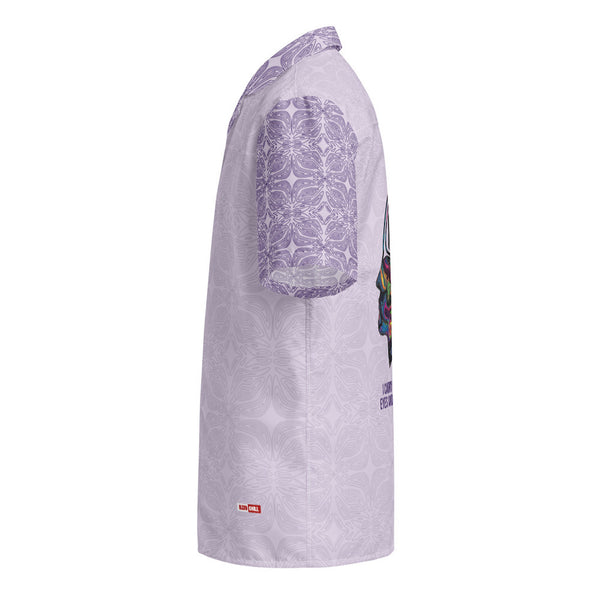 ILLTOCHILL CM Chiari Malformation awareness Unisex button shirt – Ghost Left (White)