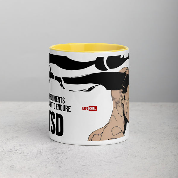 ILLTOCHILL CPTSD awareness Complex Post-Traumatic Stress disorder gift Mug with Color Inside – Lifestyle 2 Front