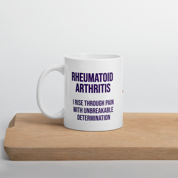 ILLTOCHILL RA awareness Rheumatoid Arthritis support gift White glossy mug – Environment Cutting board