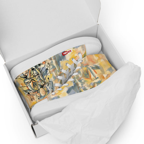 ILLTOCHILL Tourette syndrome awareness TS gift Men’s high top canvas shoes – Flat 5 Front