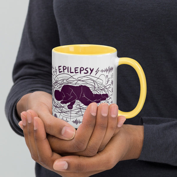 ILLTOCHILL Epilepsy awareness and support gift Mug with Color Inside – Lifestyle 3 Right