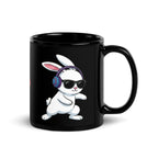 ILLTOCHILL Hard of hearing support gift for hearing impaired Black Glossy Mug – Flat Handle on Right