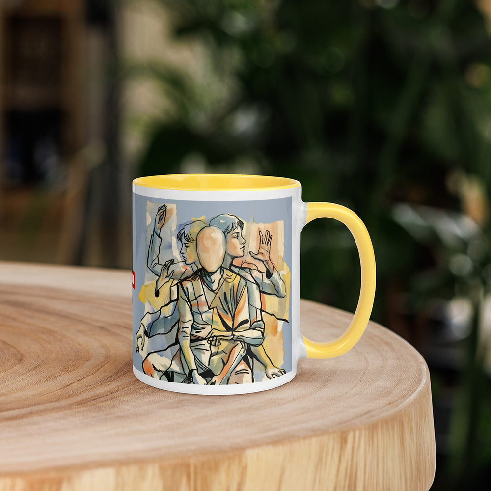 ILLTOCHILL Tourette syndrome awareness TS gift Mug with Color Inside – Lifestyle 5 Right