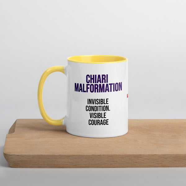 ILLTOCHILL CM Chiari Malformation awareness gift Mug with Color Inside – Lifestyle Left