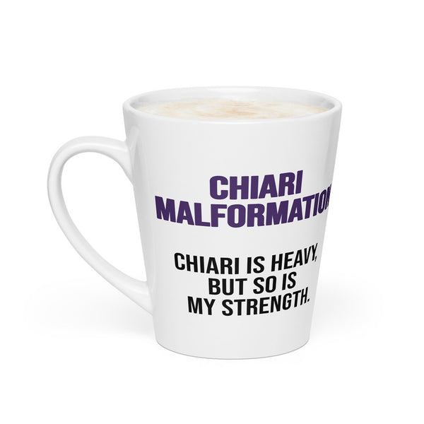 ILLTOCHILL CM Chiari Malformation awareness gift Latte mug – Flat 2 Left