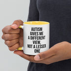 ILLTOCHILL Autism awareness neurodiversity gift Mug with Color Inside – Lifestyle 3 Left