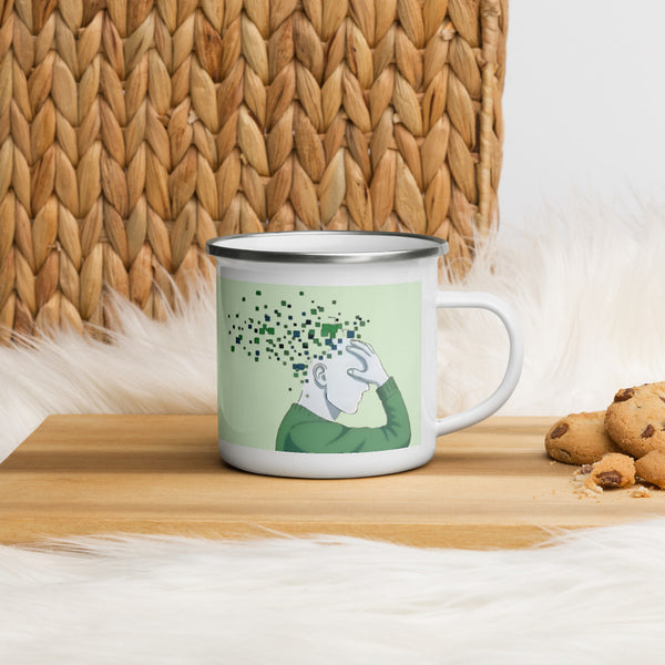 ILLTOCHILL TBI Traumatic brain injury support gift Enamel Mug – Lifestyle 4 Right