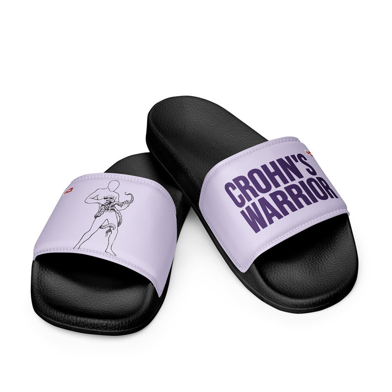 ILLTOCHILL Crohn's Disease Awareness Men's Slides – Flat 3 Front (Crohn's Disease Awareness Men's Slides)