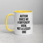 ILLTOCHILL Autism awareness neurodiversity gift Mug with Color Inside – Lifestyle 2 Left