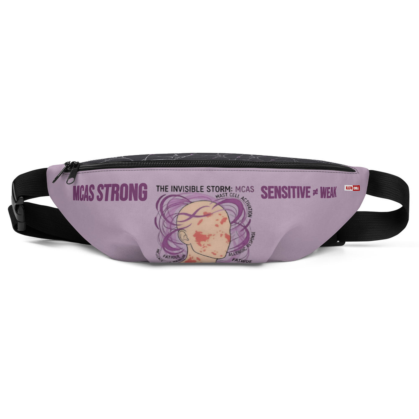 ILLTOCHILL MCAS Awareness Fanny Pack – Default Front (Black)