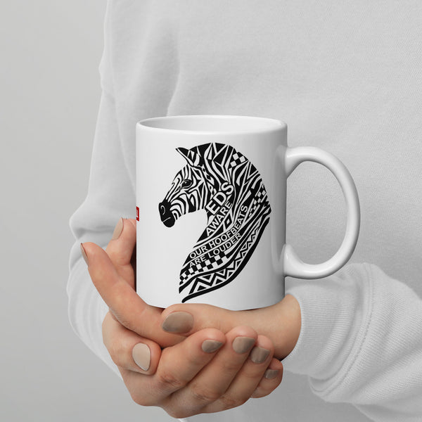 ILLTOCHILL EDS ehler danlos syndrome awareness gift White glossy mug – Lifestyle 3 Handle on Right