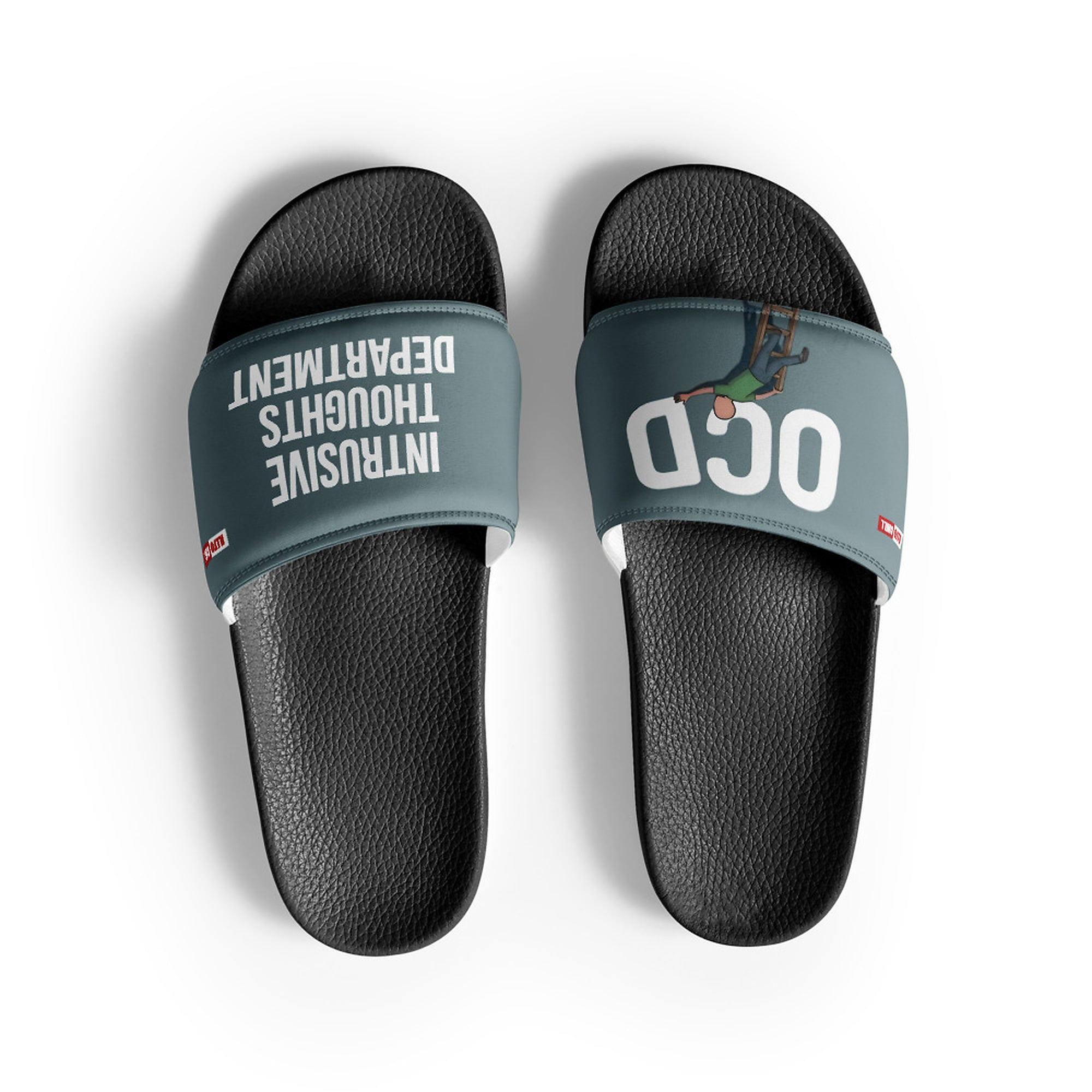 ILLTOCHILL OCD Awareness Women's Slides – Flat Front (Ocd Awareness Women's Slides)