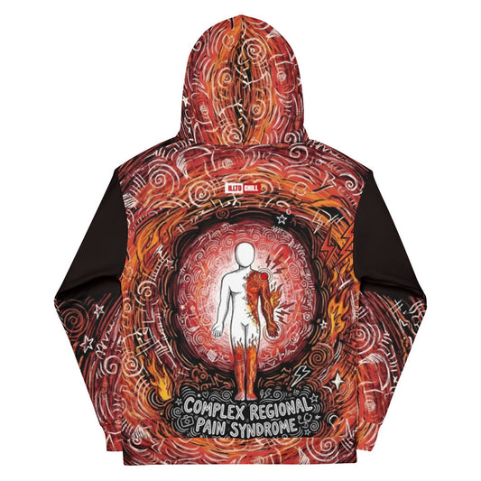 ILLTOCHILL CRPS Awareness gift Unisex cotton hoodie – Flat Back (Black)