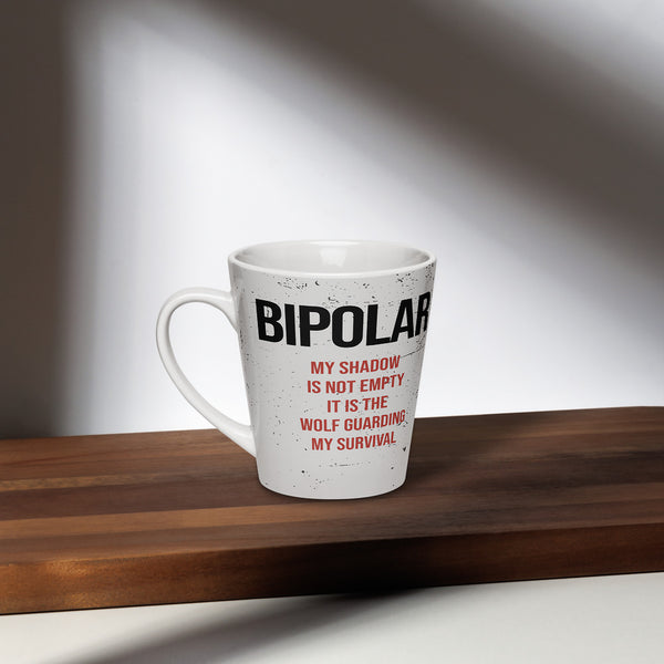 ILLTOCHILL Bipolar disorder gift Latte mug – Lifestyle 2 Left