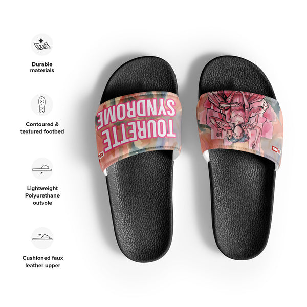 ILLTOCHILL Tourette's Syndrome Awareness Women's Slides – Product specs Front (Tourette's Syndrome Awareness Women's Slides)