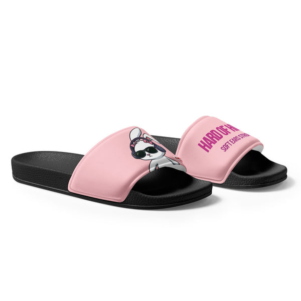 ILLTOCHILL Hard of Hearing Awareness Women's Slides – Flat Right Front (Hard Of Hearing Awareness Women's Slides)