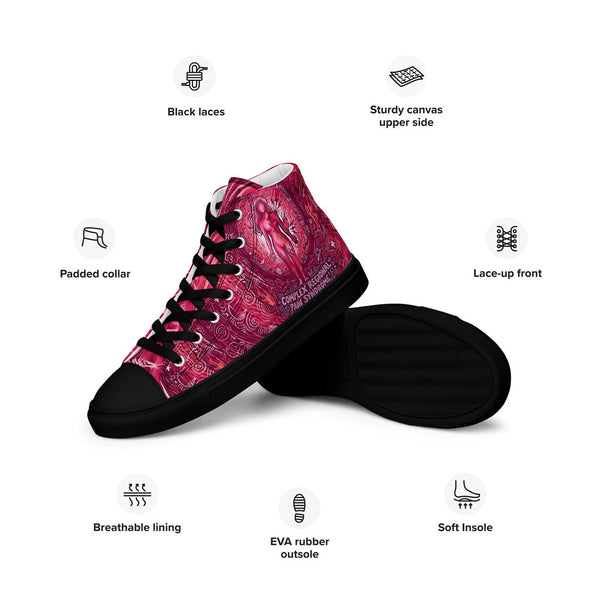 ILLTOCHILL CRPS Awareness Women's High Top Shoes – Product specs Left (Crps Awareness Women's High Top Shoes)
