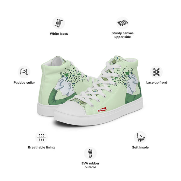 ILLTOCHILL TBI Traumatic brain injury support gift men’s high top canvas shoes – Product specs Left #2