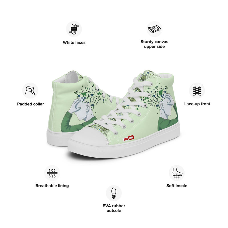 Brain Not Loading TBI Men's High Top Canvas Shoes ILLTOCHILL Everyday Streetwear