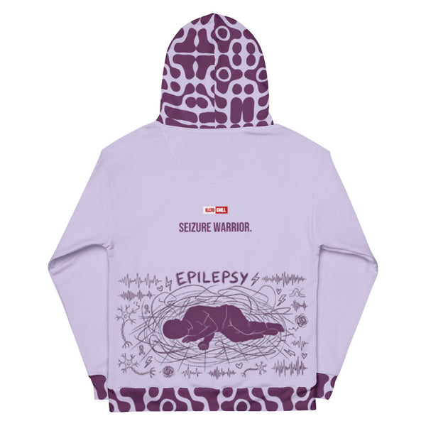 ILLTOCHILL Epilepsy awareness and support gift Unisex cotton hoodie – Flat Back (White)