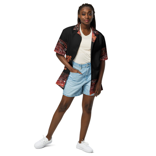 ILLTOCHILL CRPS awareness Complex Regional Pain Syndrome support Unisex button shirt – Women's Front (Black)