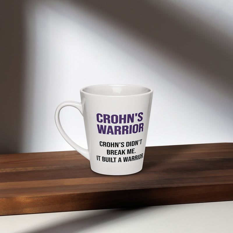 ILLTOCHILL Crohn's disease awareness and support gift Latte mug – Lifestyle 2 Left