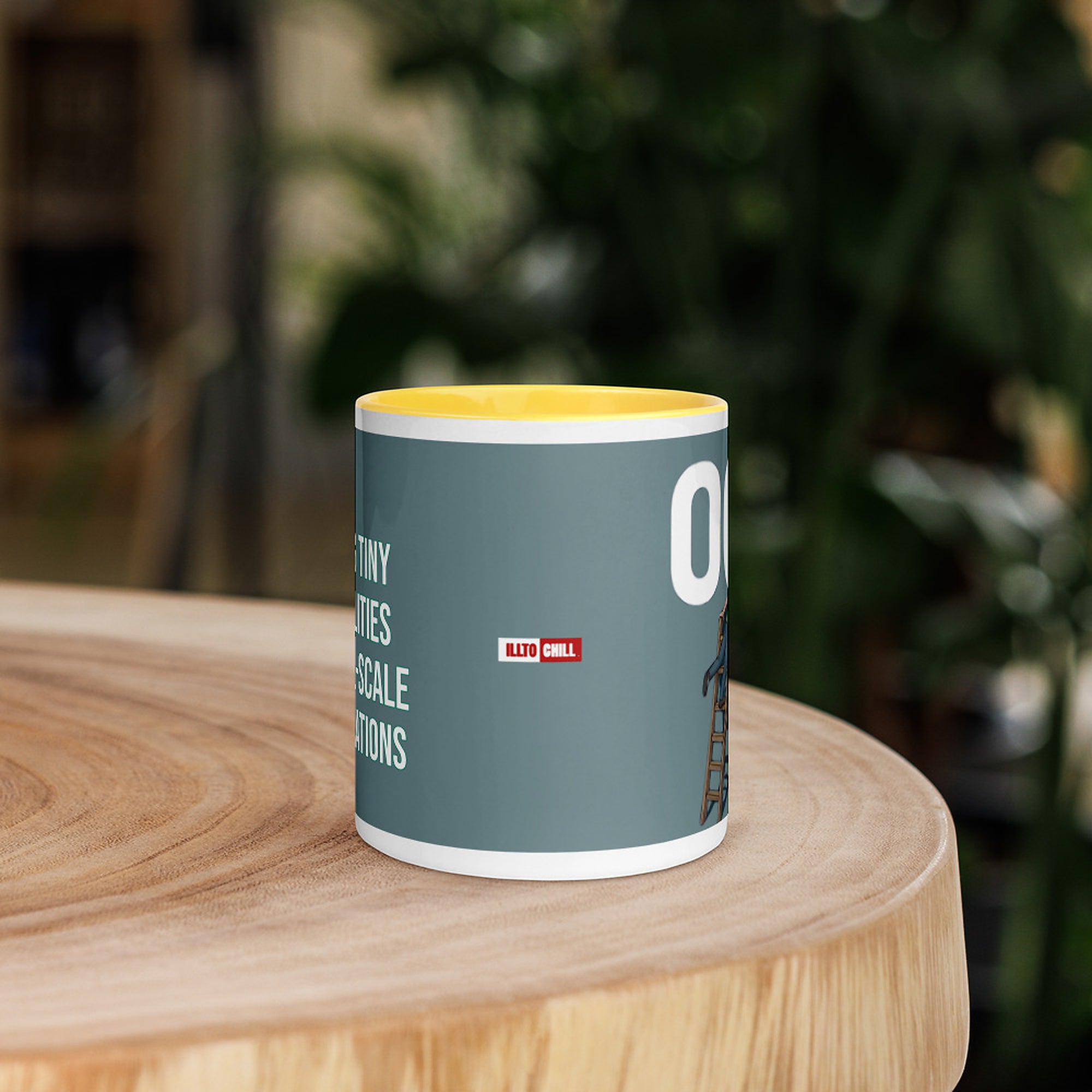 ILLTOCHILL OCD awareness Obsessive-Compulsive Disorder gift Mug with Color Inside – Lifestyle 5 Front