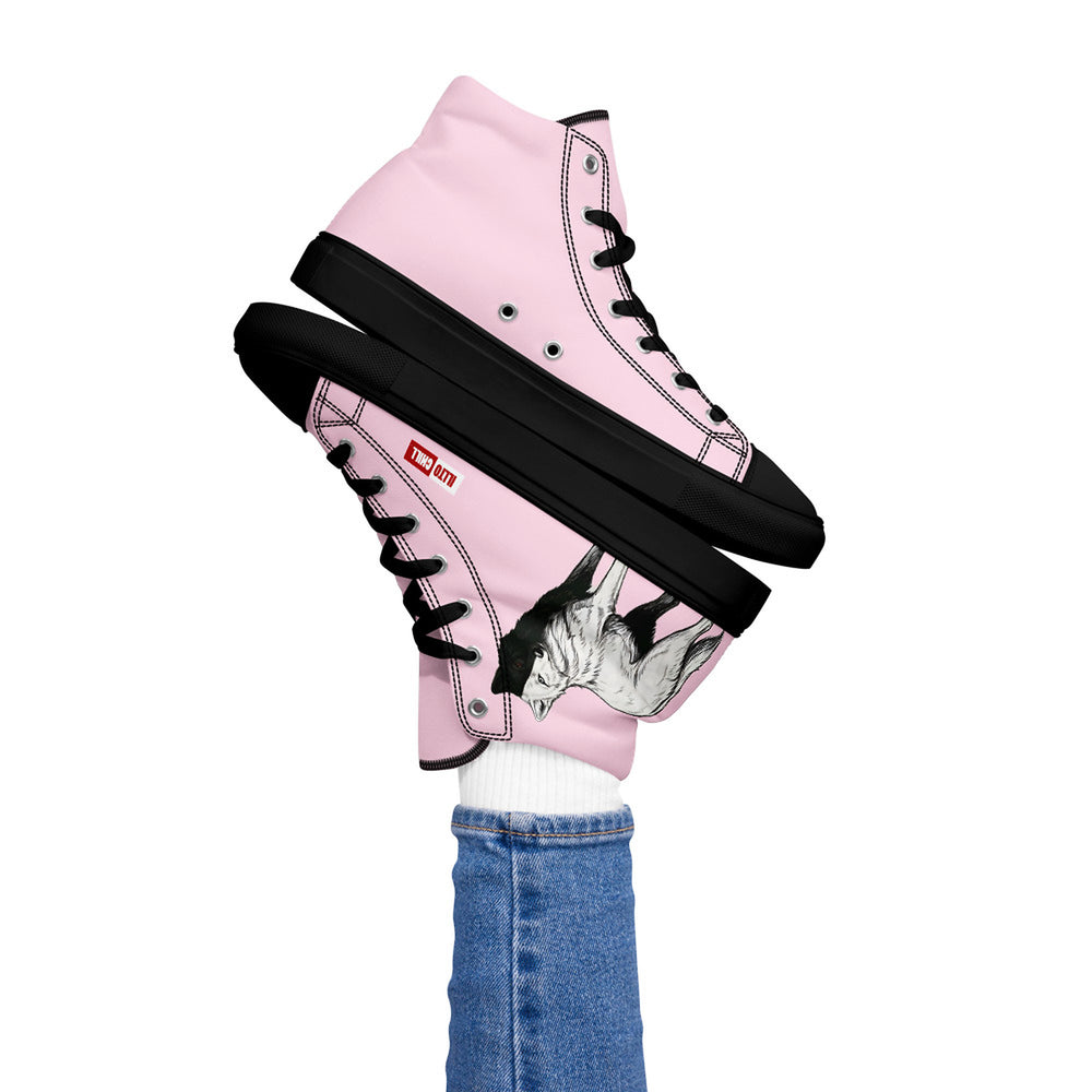 ILLTOCHILL Bipolar Support Women's High Top Shoes – Women's Lifestyle 2 Left (Bipolar Support Women's High Top Shoes)