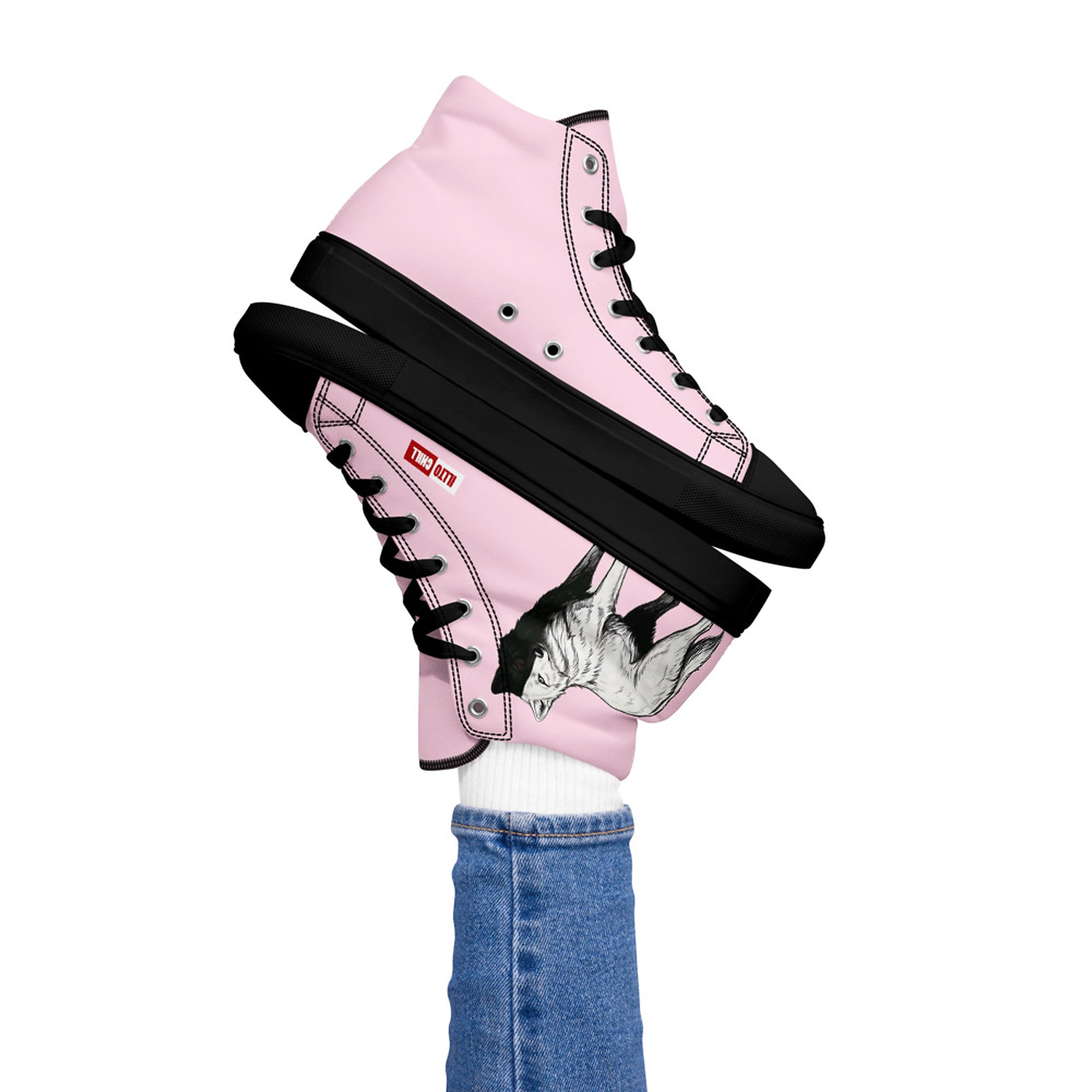 ILLTOCHILL Bipolar Support Women's High Top Shoes – Women's Lifestyle 2 Left (Bipolar Support Women's High Top Shoes)