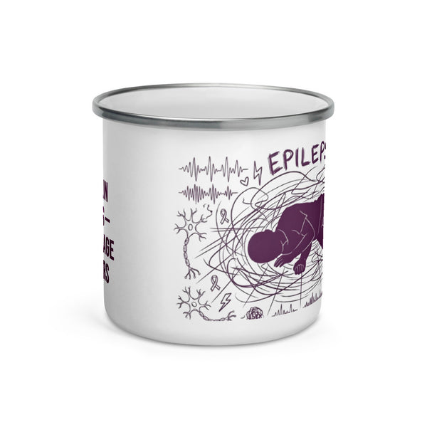 ILLTOCHILL Epilepsy awareness and support gift Enamel Mug – Default Front