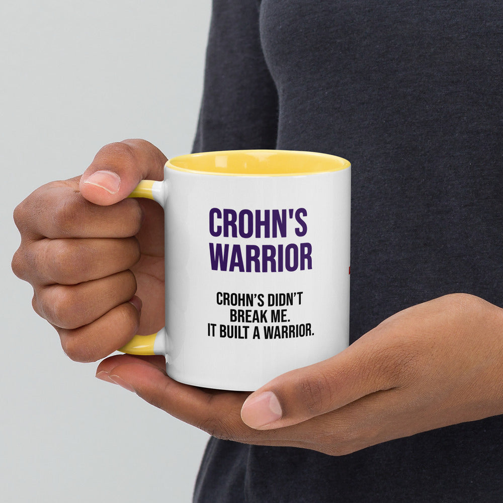 ILLTOCHILL Crohn's disease awareness and support gift Mug with Color Inside – Lifestyle 3 Left