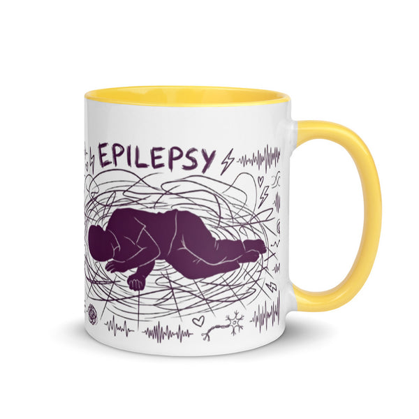 ILLTOCHILL Epilepsy awareness and support gift Mug with Color Inside – Flat Right