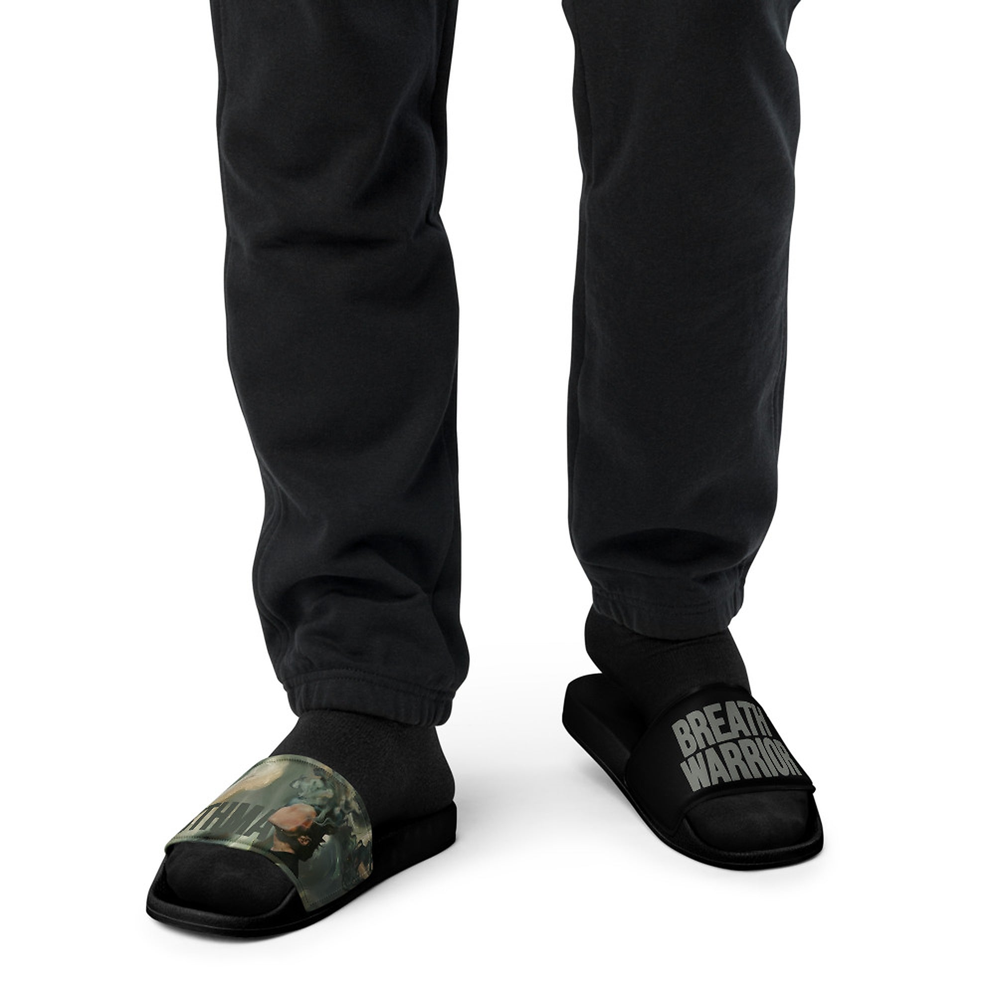 ILLTOCHILL Asthma Support Men's Slides – Men's Front (Asthma Support Men's Slides)