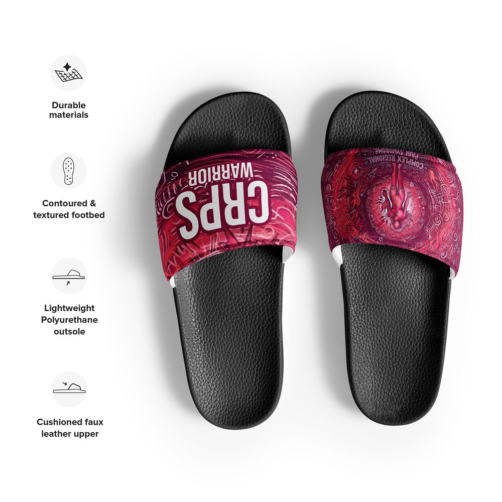 ILLTOCHILL CRPS Awareness Women's Slides – Product specs Front (Crps Awareness Women's Slides)