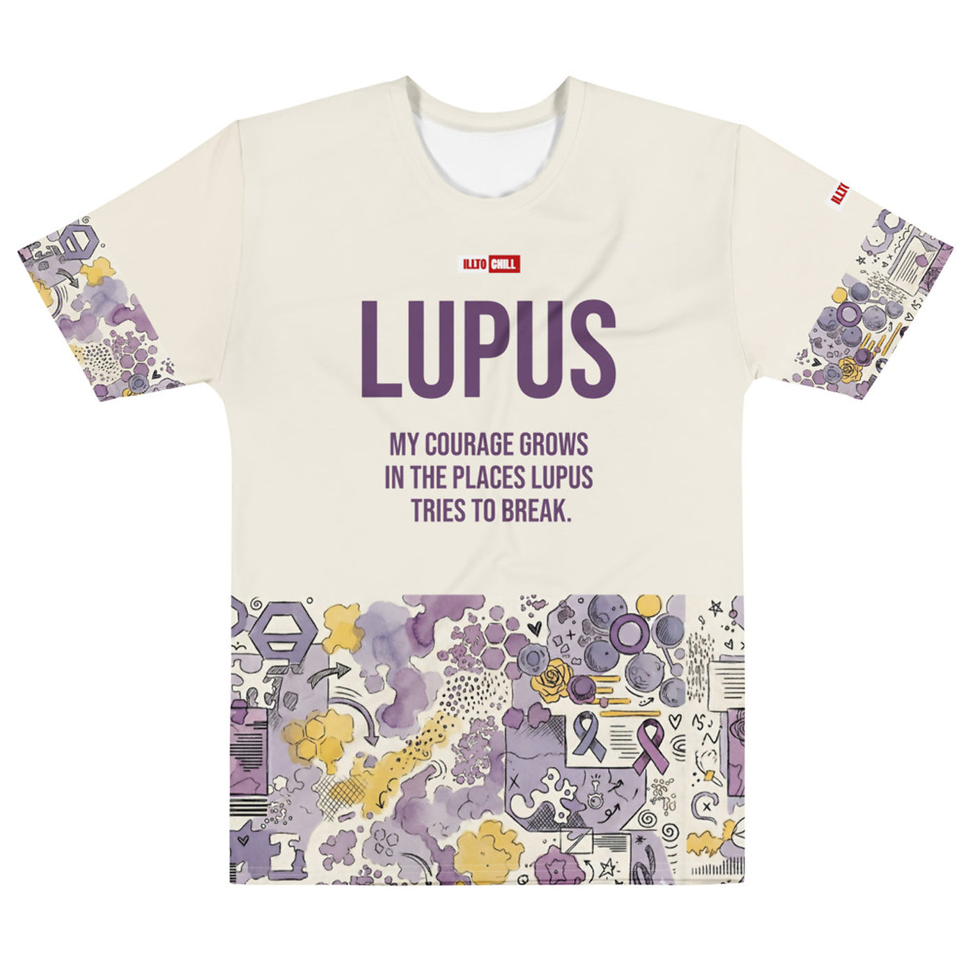 ILLTOCHILL Lupus Awareness T-Shirt – Flat Front (White)